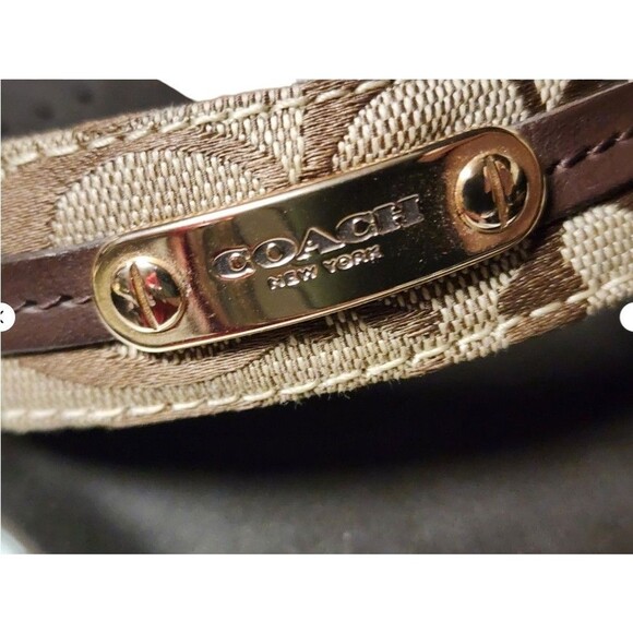 Coach Wedge Thong Sandals Jaden Size 10 Y2K Brown - Picture 3 of 10